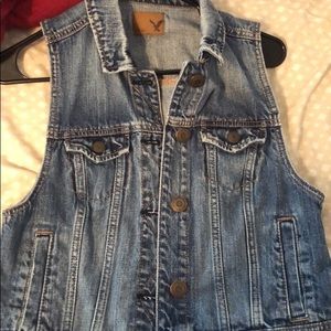 American Eagle jean vest